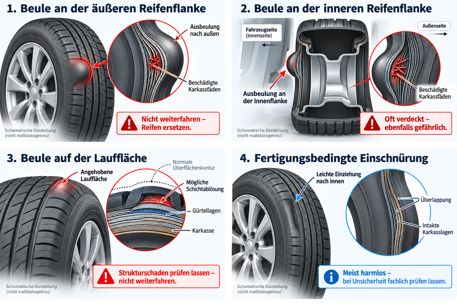 Beule im Reifen
