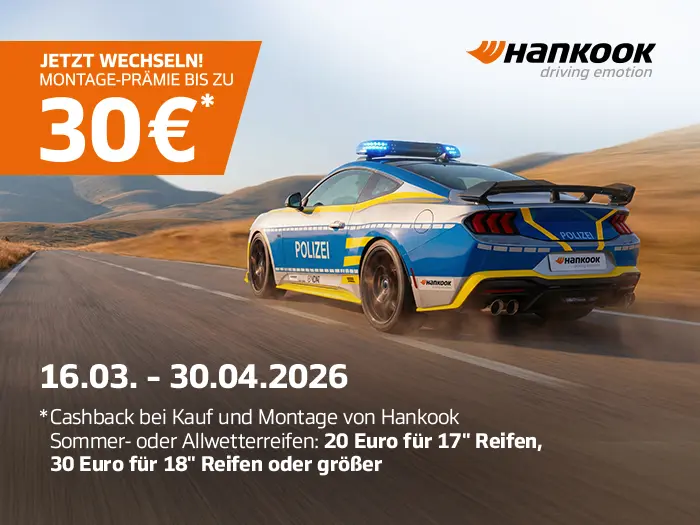 Hankook - Montageprämie