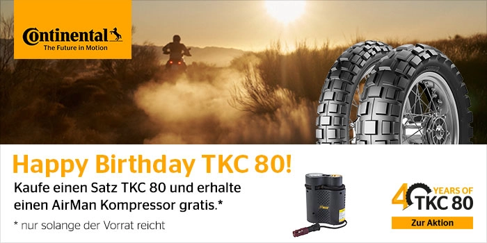 Continental TKC 80 feiert seinen 40. Geburtstag und Du bekommst das Geschenk